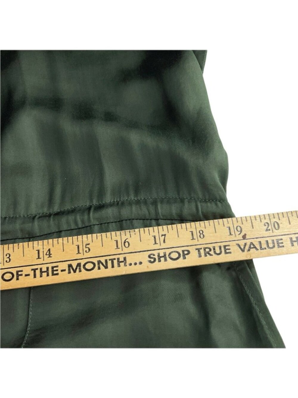 Chaser Romper Womens Size M Green Silky Feel Drawstring Shorts Button Up Nwt $88 - Picture 7 of 9